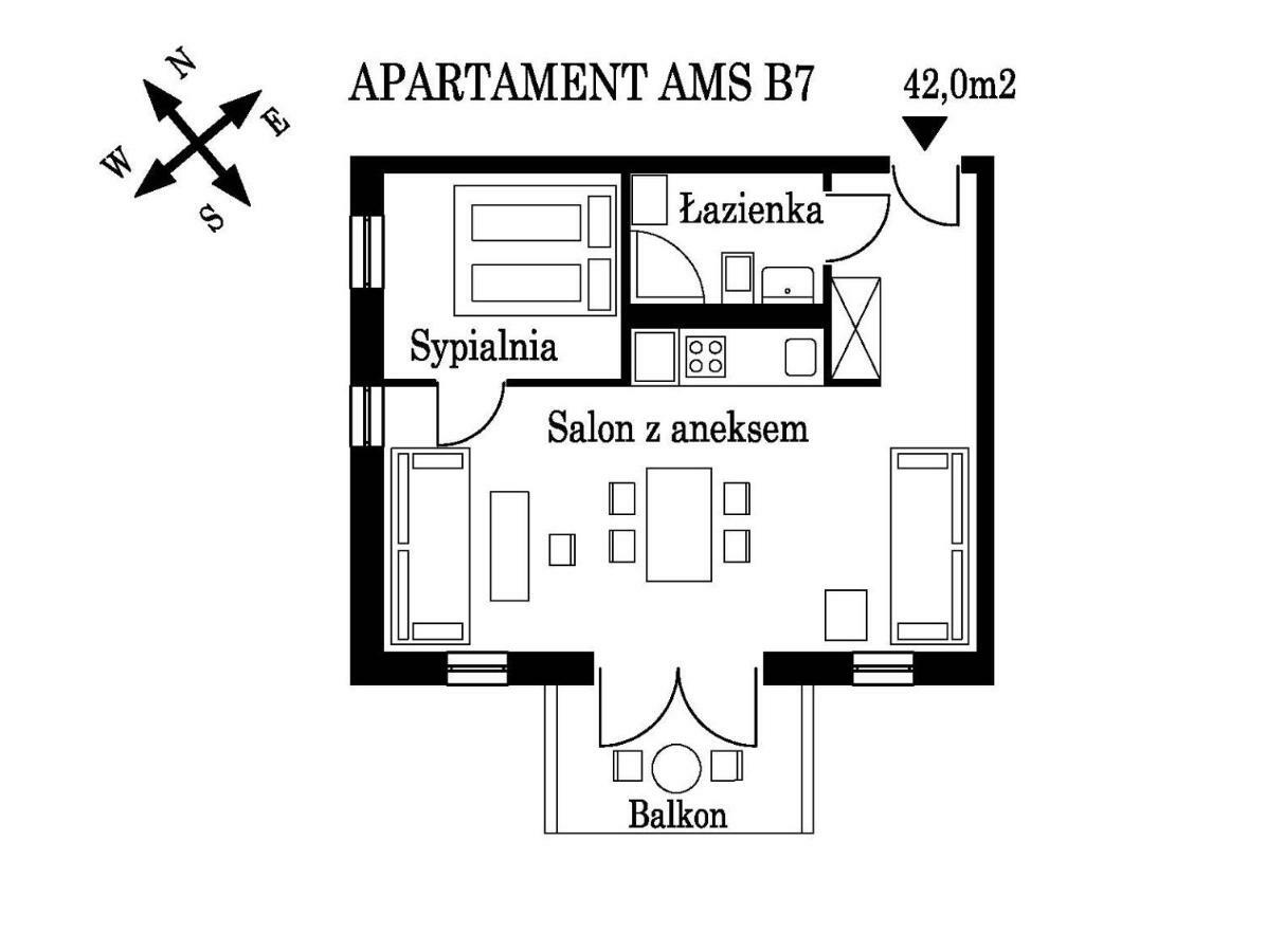 Apartament Ams B7 Rewal Bagian luar foto